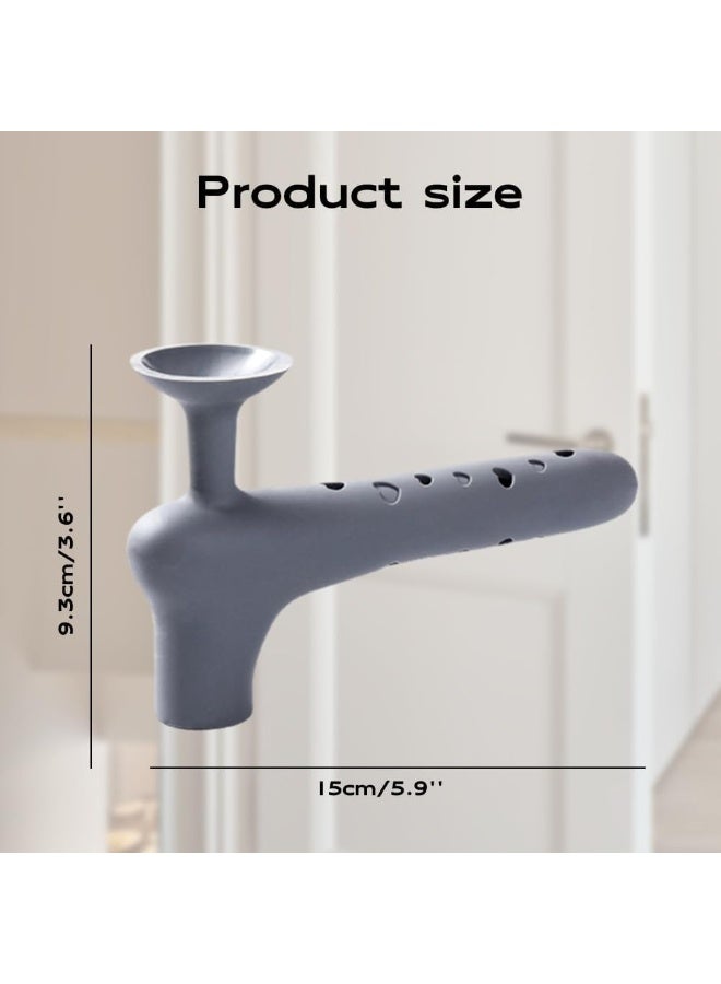 هابي هوم 2 قطعتين من سدادة الباب المصنوعة من السيليكون المضادة للتصادم بقاعدة لاصقة قوية – واقي للجدران يمنع اصطدام الباب ويحمي الطلاء من الخدوش، مانع انزلاق لتثبيت الباب مفتوحًا، تصميم مرن ومتین للاستخدام المنزلي والمكتبي - Image 4